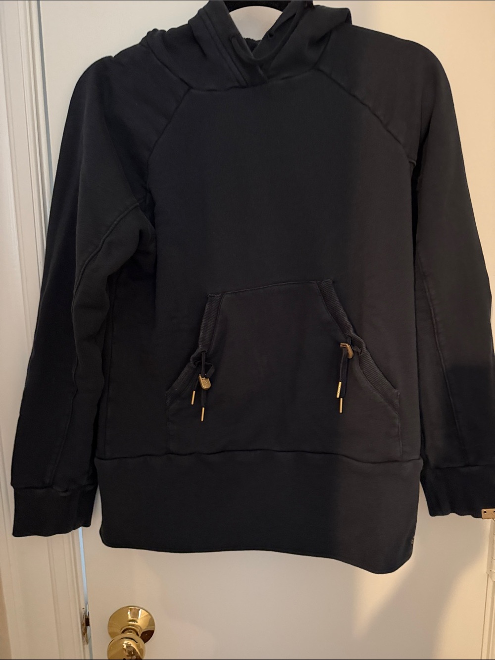 adidas Originals Black Hoodie with Gold Accents
